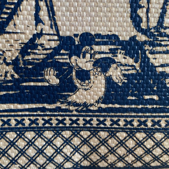 Disney Mickey Minnie Mouse Billabong Zara Bamboo Straw Tropical Hawaiian Beach - Picture 4 of 16